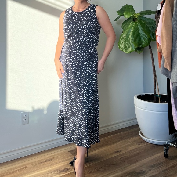 Lauren Ralph Lauren Polka Dot MIDI Dress - Picture 3 of 14